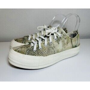 CONVERSE Chuck Taylor All Star Snakeskin Platform Sneaker Shoes Women's SIZE 8.5